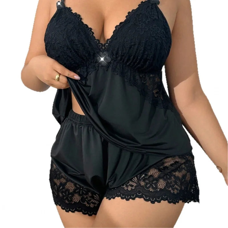 Curvy Grace Satin Set