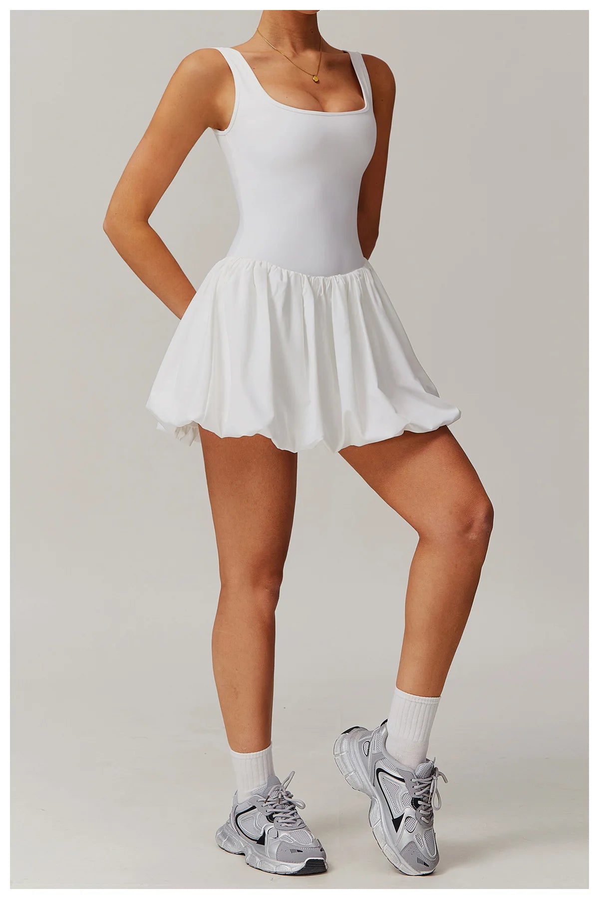 Women Short Skirt Yoga Jumpsuit