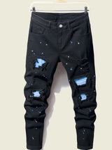 Men's Splash Ink Patchwork Jeans