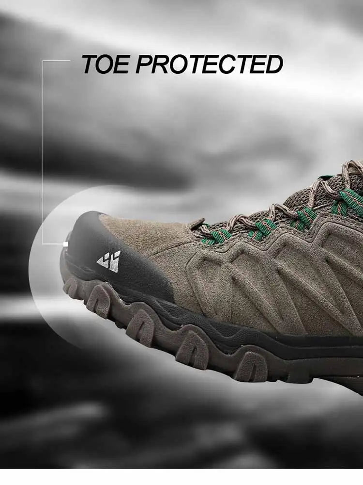 Men Leather Outdoor Trekking Shoes