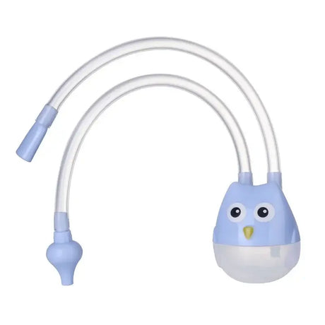 Owl-shaped mouth suction nasal aspirator for newborns and babies, made of silicone, safe for ages 0-6 years.