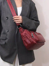 Structured Leather Crossbody Bag