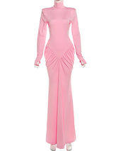 Women's Backless Ruched Maxi Dress
