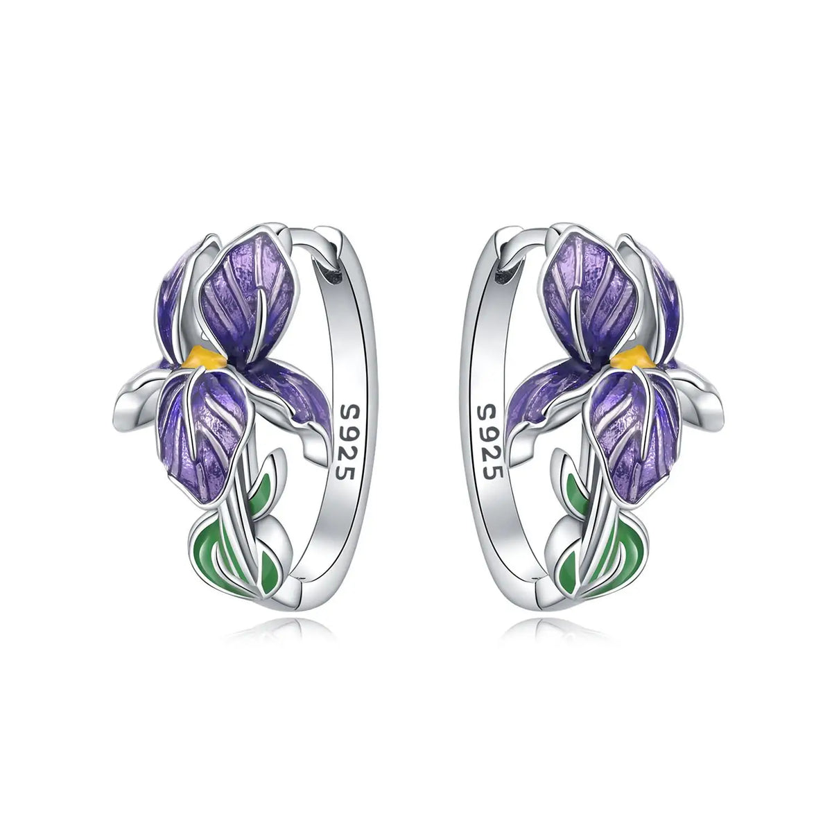 925 Sterling Silver Flower Earrings