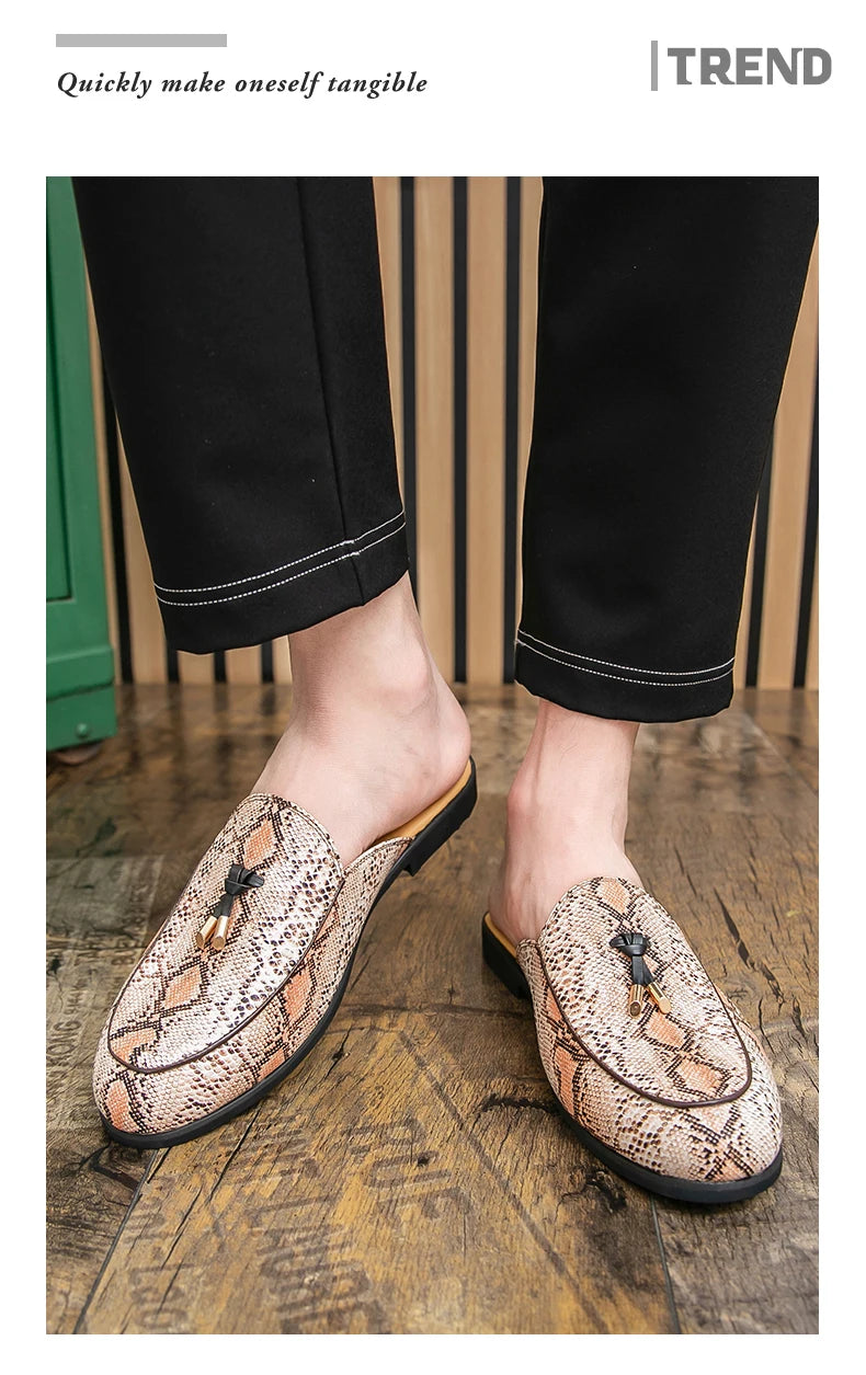Men Leather Mules