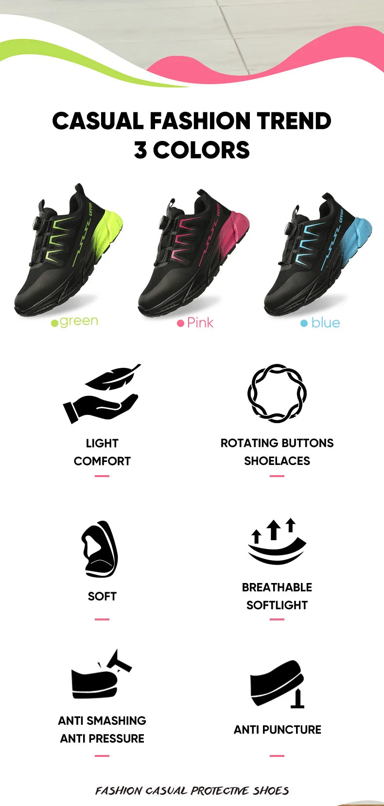 Women Safety Shoes Lightweight Work Boots