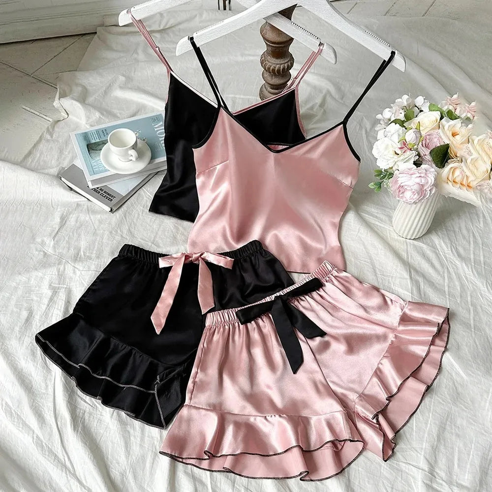 Women's Satin Pajama Set
