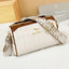 Checkered Leather Messenger Bag