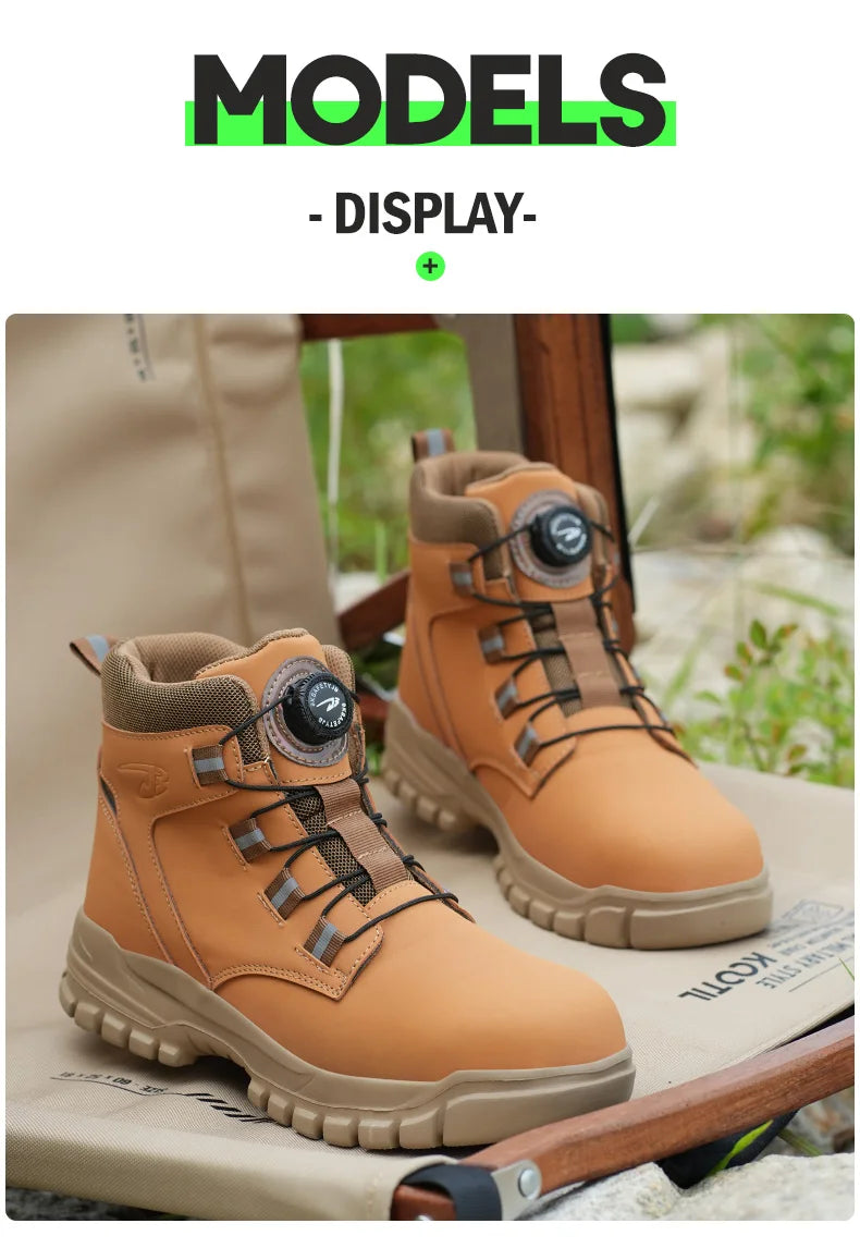 Men Waterproof Safety Work Boots