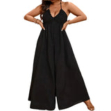 Women Plus Size Halter Neck Jumpsuit