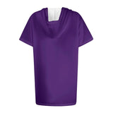 Women Oversized Short Sleeve Hoodie
