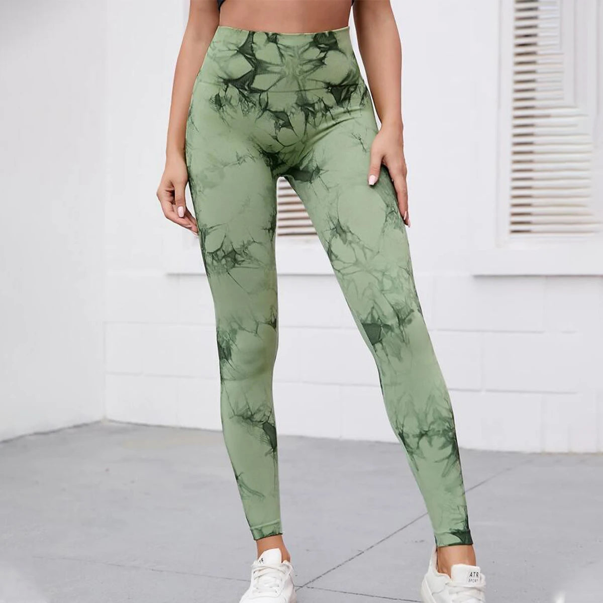 Women Tie Dye High Waist Yoga Leggings