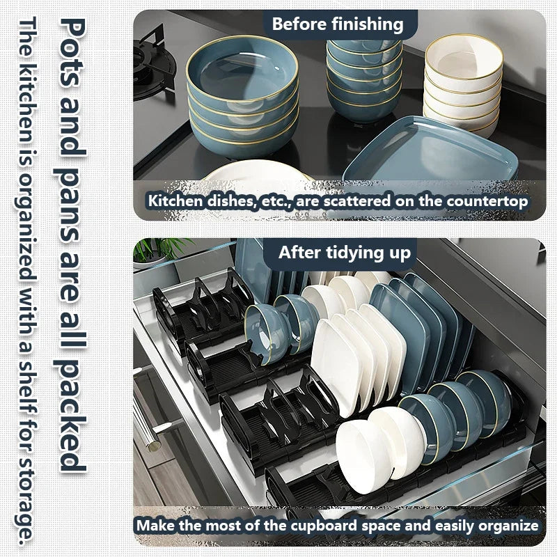 Built-In Cabinet Dish Storage Rack