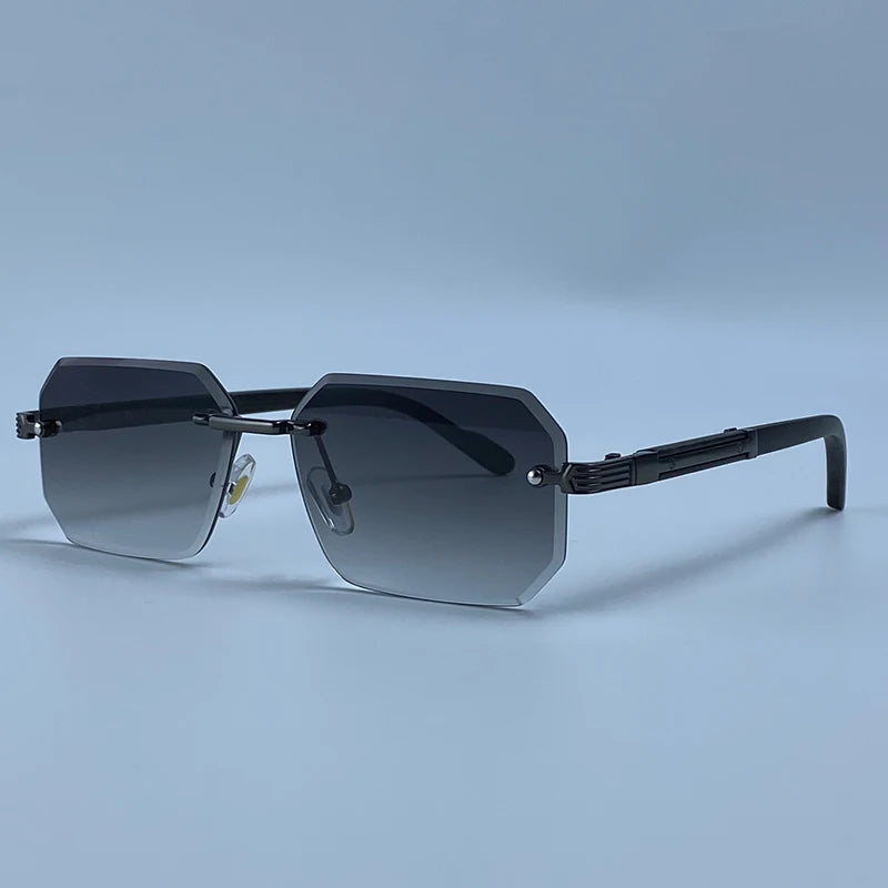 Elite Rimless Rectangle Sunglasses