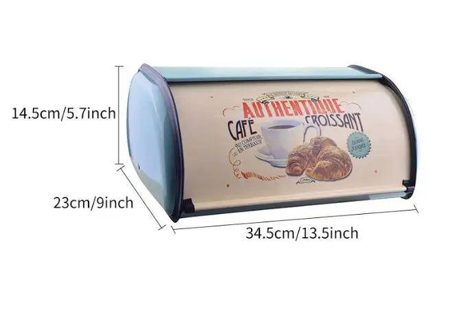 Metal Bread Box with Lid