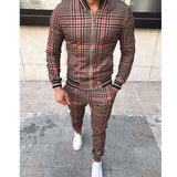 Men's Checkered Sports Tracksuit