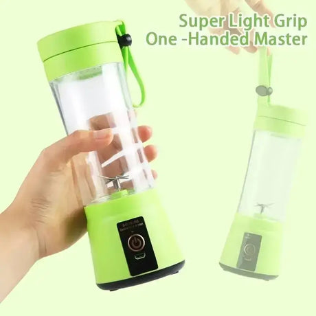 380ml Mini Electric Juicer with super light grip for easy one-handed use, USB rechargeable and portable design.