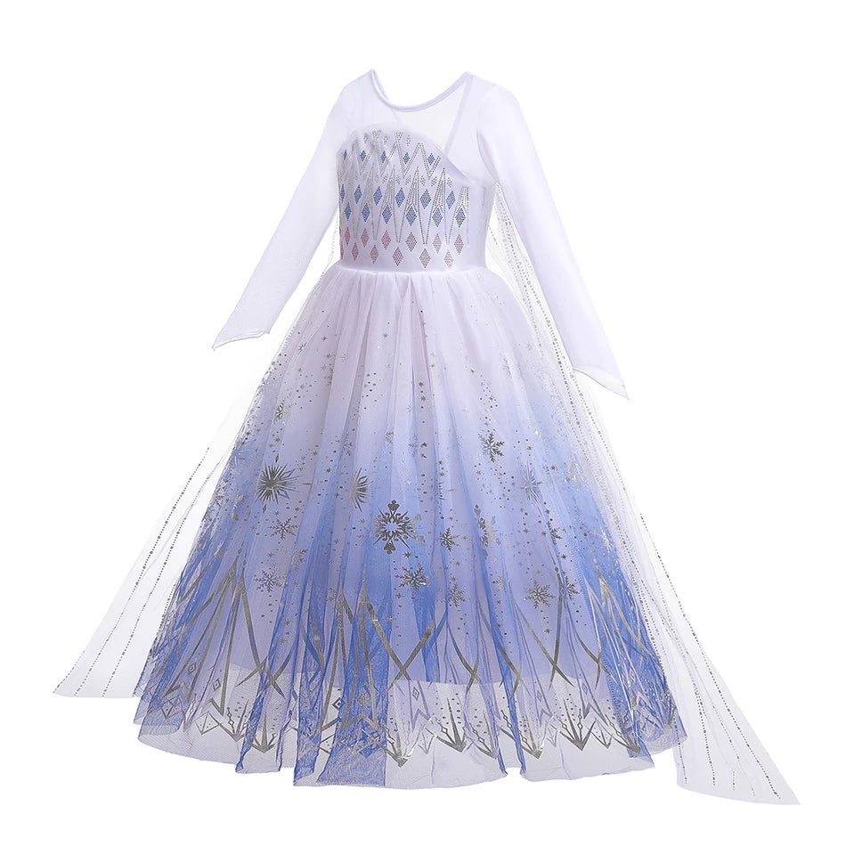 Girls Snow Queen Princess Costume