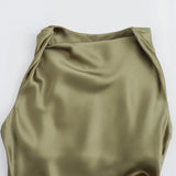Luxe Satin Midi Elegance Dress