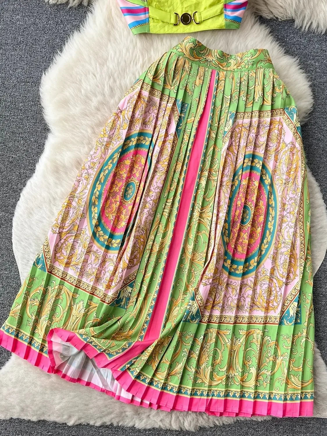 Women's Crop Top & Skirt Set