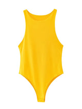 Women Solid Bodycon Club Bodysuit