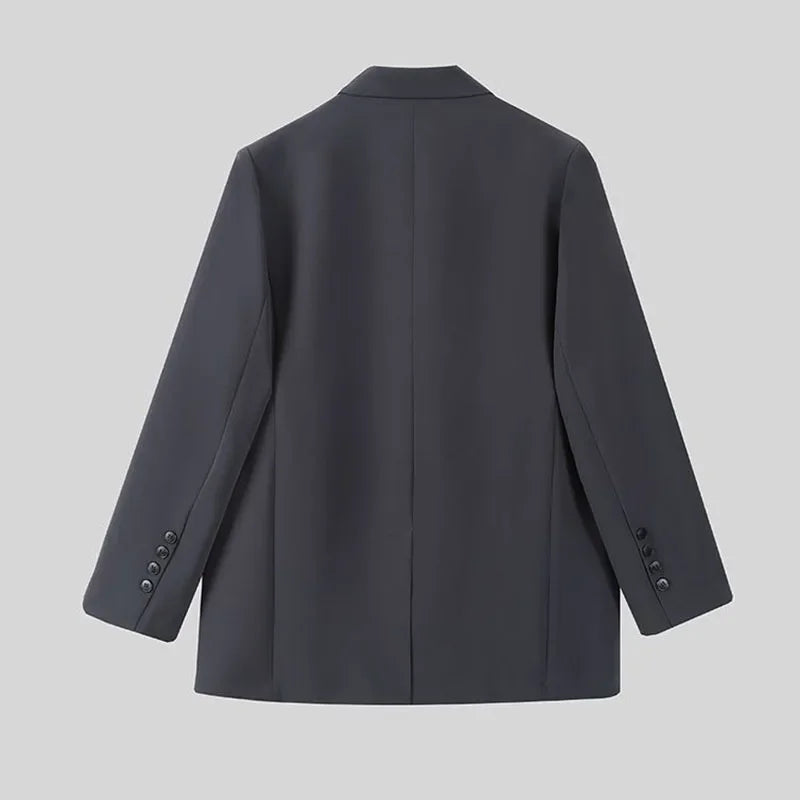 Gothiq™ – Chain Detail Streetwear Blazer (Harajuku Punk Style, Oversized Fit)