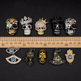 Women Skull Shoe Charms Metal Buckles