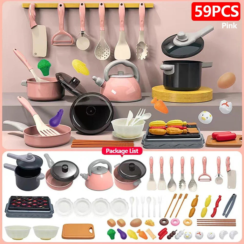 Kids Play Kitchen Accessories Set (92/69/59 PCS)