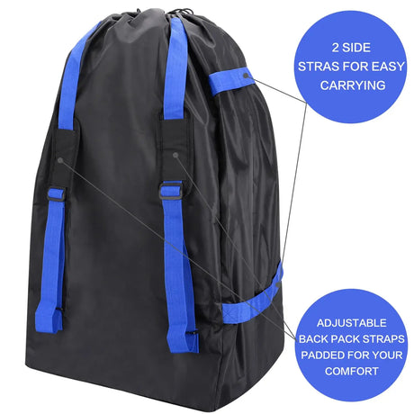 Premium car child safety seat with adjustable backpack straps and side straps for easy carrying, designed for comfort and safety.