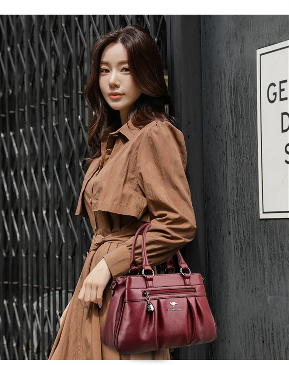 Triple Compartment Tote Bag