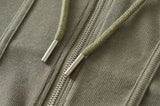 Women Cropped Zip Hoodie Y2K Corset Hem Sweatshirt
