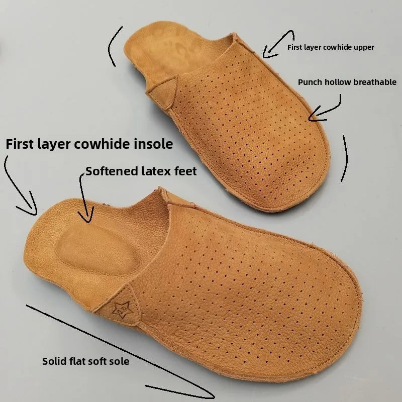 Men Retro Leather Mules