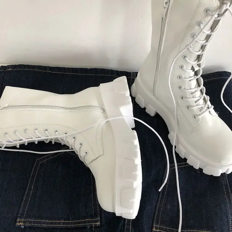 Women Mid Calf Boots Waterproof Rain Shoes