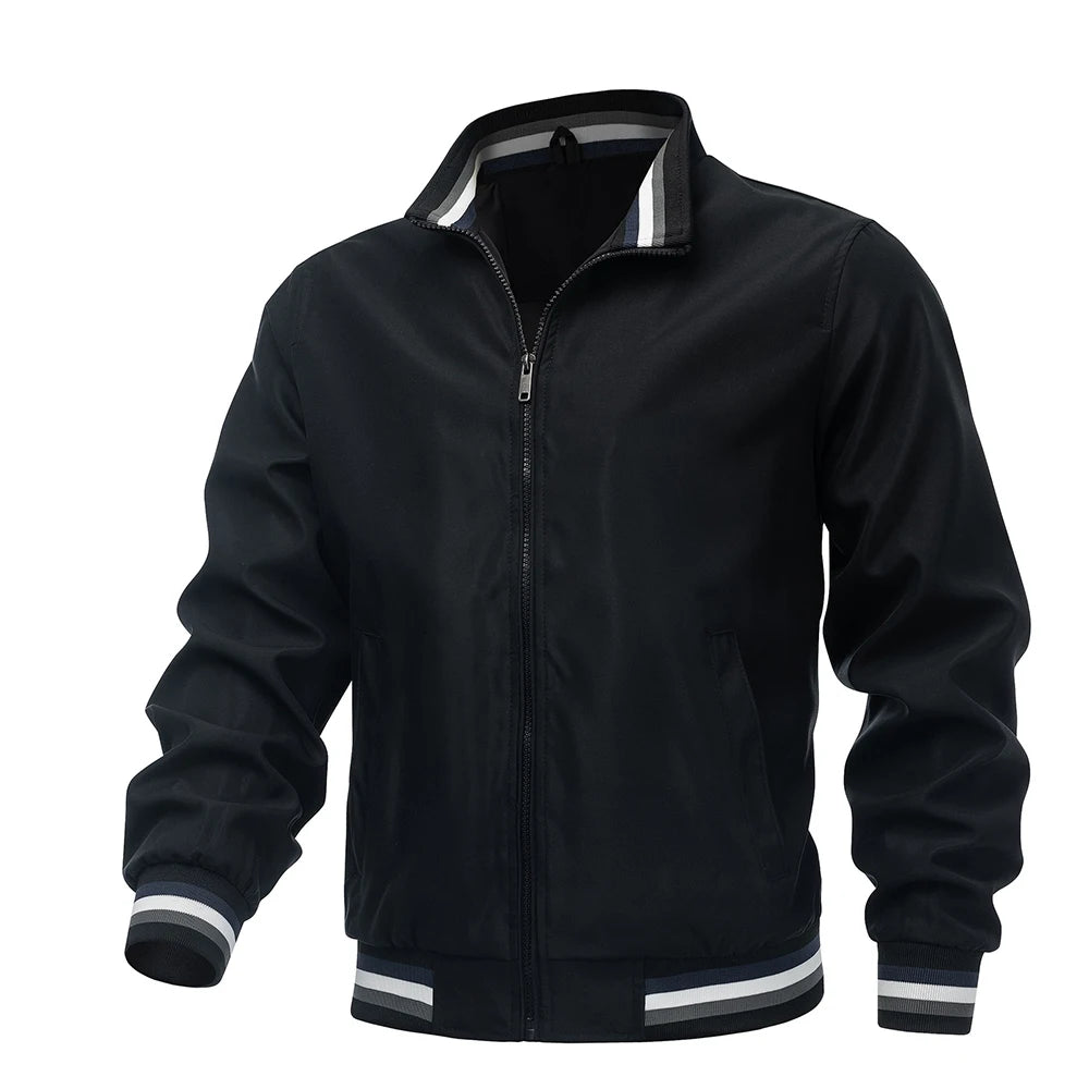 Men’s Solid Color Racing Windbreaker