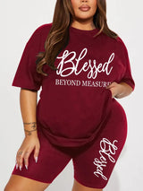 Women Plus Size Summer Casual Short Set