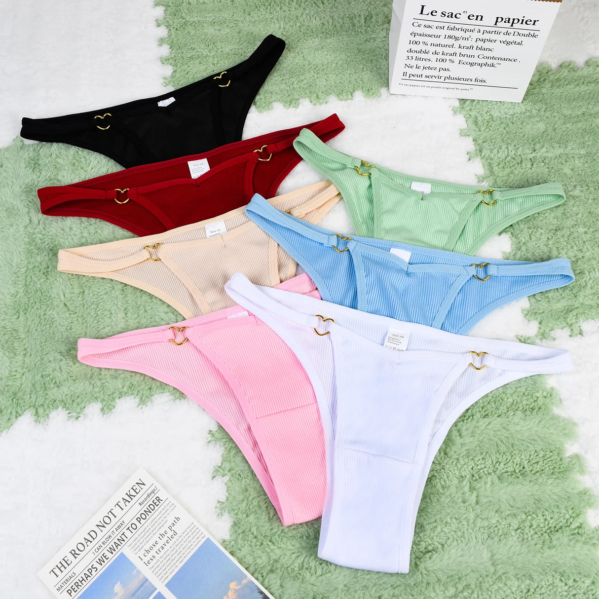 Women Rhinestone G-String Bottom