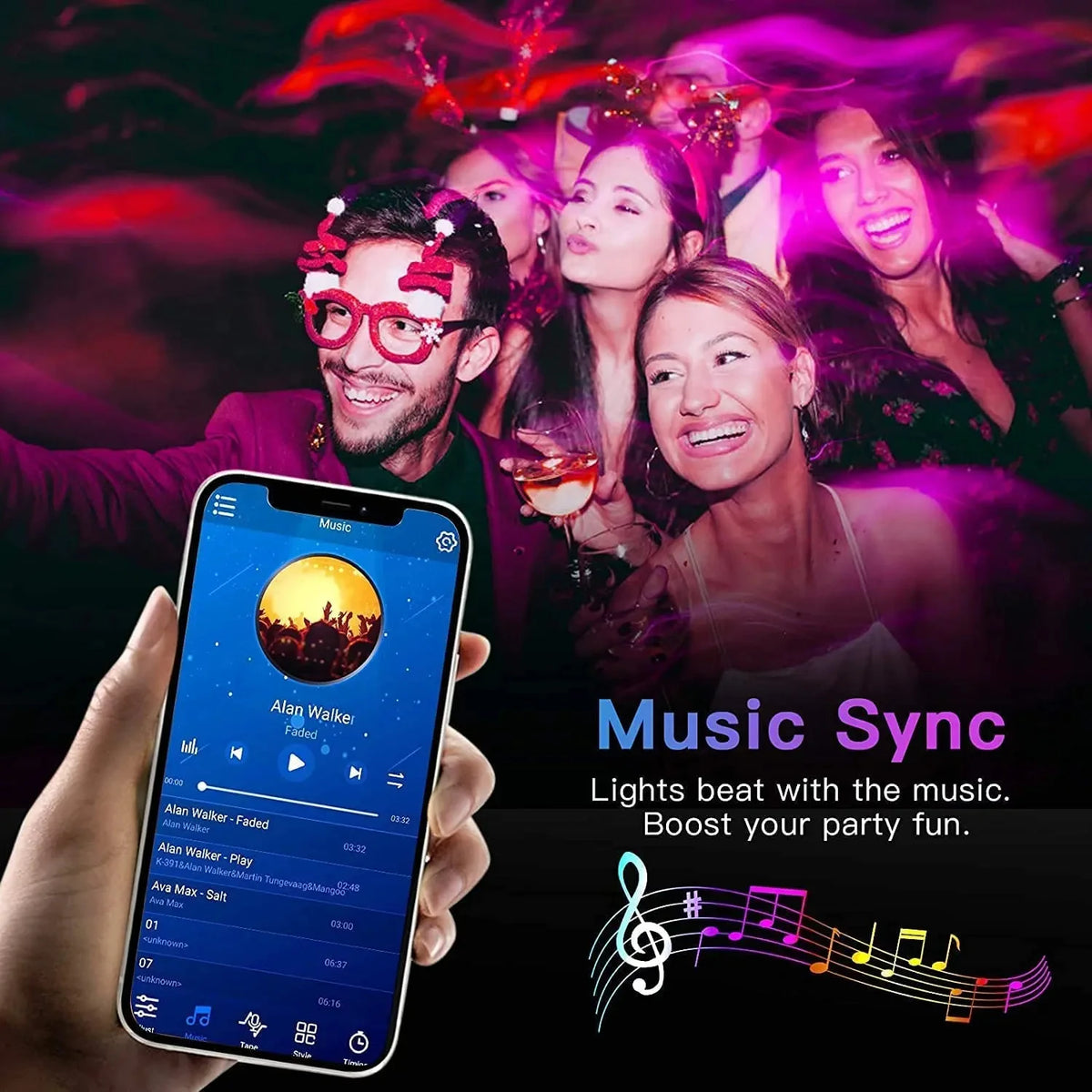 Smart Bluetooth LED Strip Lights – App & Remote Control