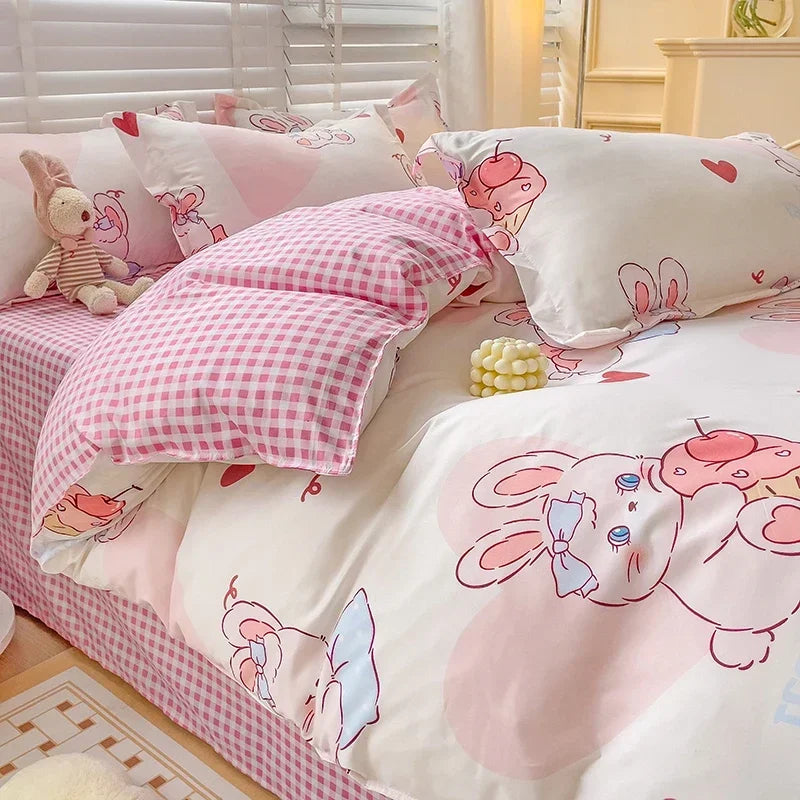 Cartoon Bunny Bedding Set