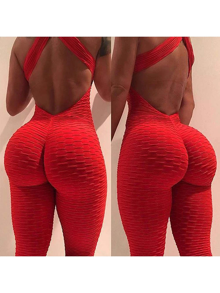 QuickTone™ – Sleeveless Backless Gym Bodysuit (Quick-Dry, Sculpting & Active)