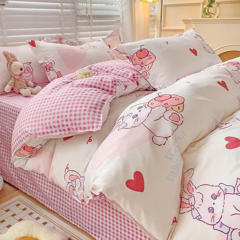 Cartoon Bunny Bedding Set