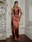 Midnight Satin Slip Gown