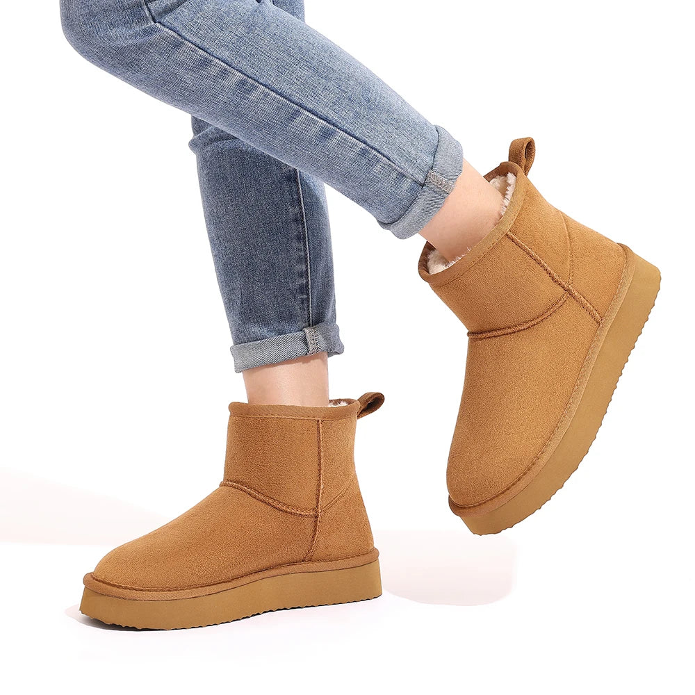 Evshine Memory Foam Ankle Boots – Waterproof Winter Snow Boots