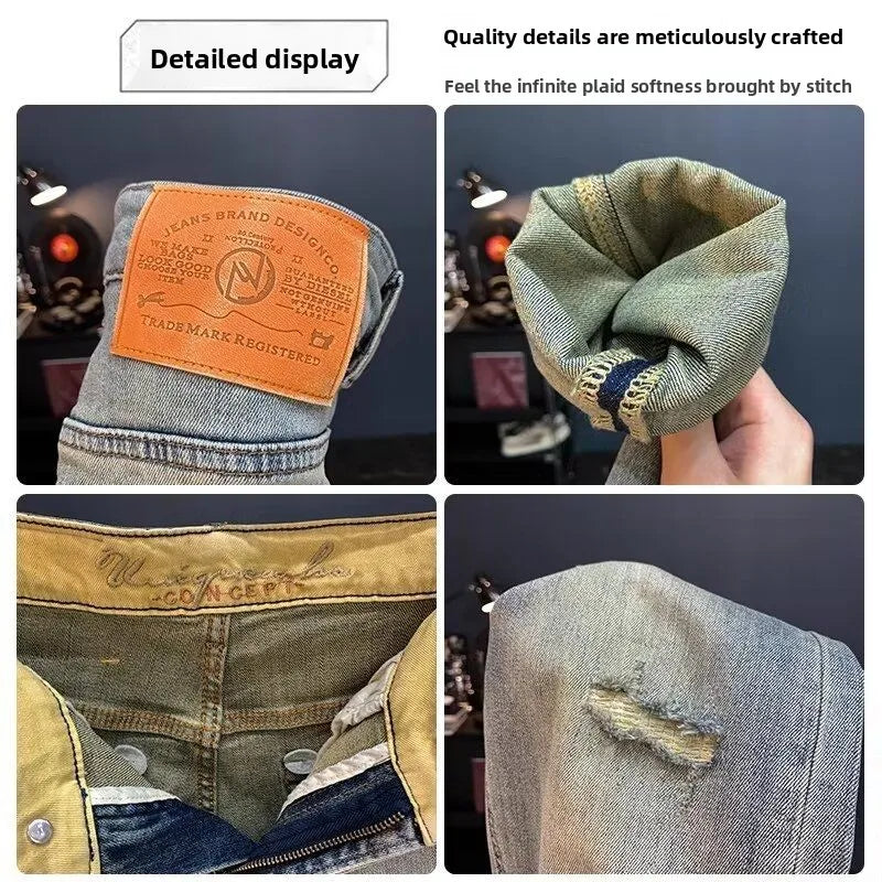Men’s 2025 Ripped Vintage Jeans