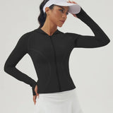 Women Slim Fit Hooded Fitness Jacket