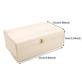 Wooden Storage Box with Lid & Lock