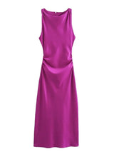 Luxe Satin Midi Elegance Dress