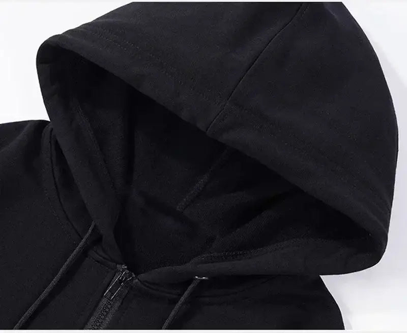 Women Cat Print Zip Hoodie Jacket Streetwear Coat