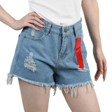 Women’s Ripped High Waist Tassel Jorts