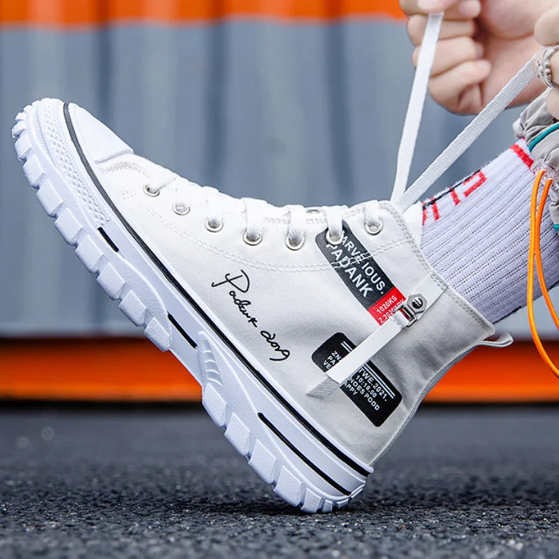 Men’s Breathable Platform Canvas Sneakers
