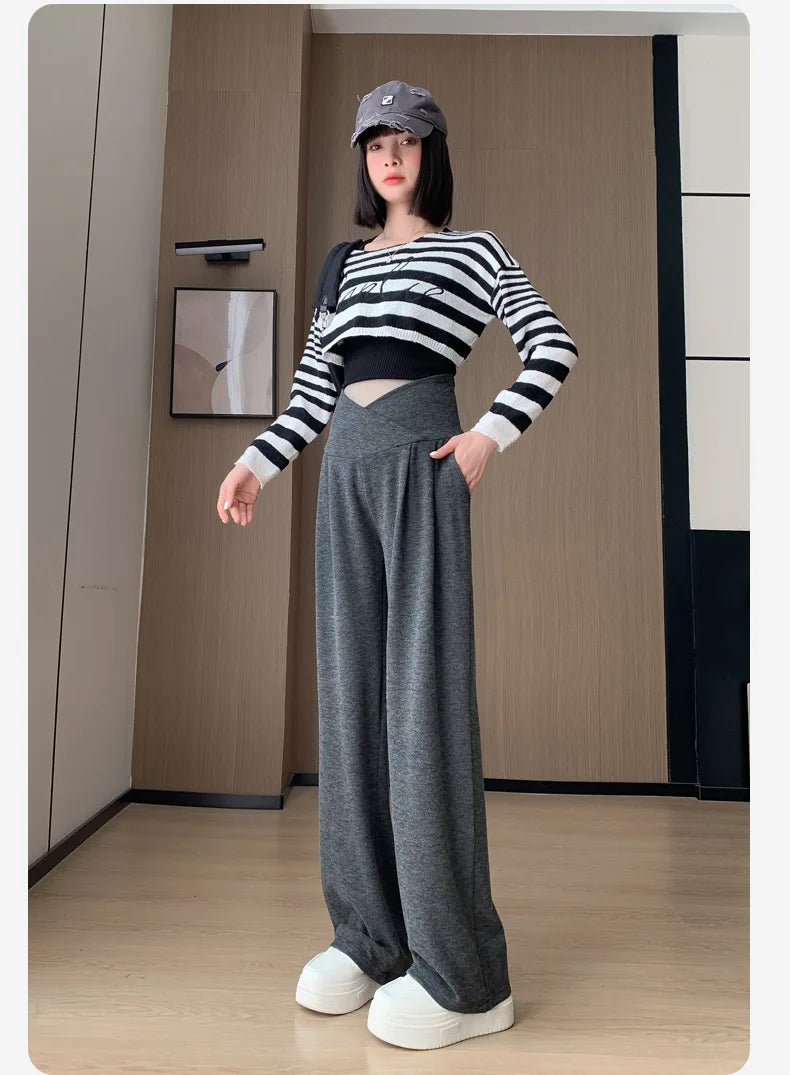 Wide-Leg Low-Waist Maternity Pants